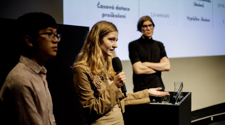 Marta Batíková, Petr Pham and Jakub Stuchlík from IES FSV UK 