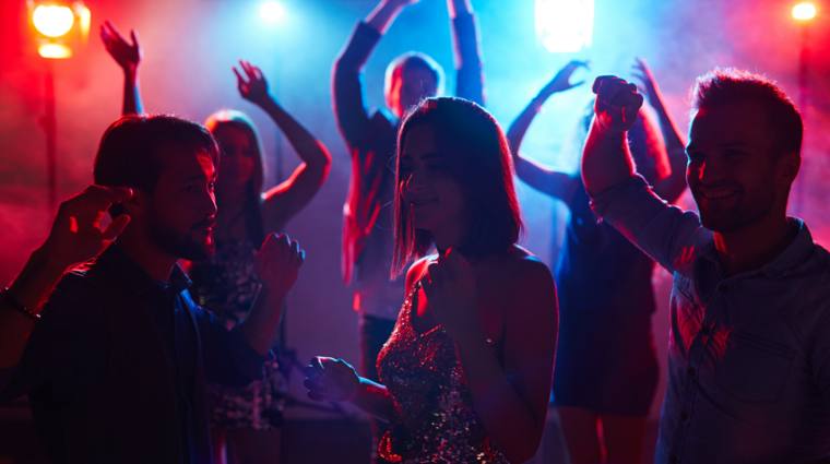 students partying