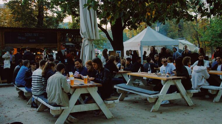 students at Welcome Party