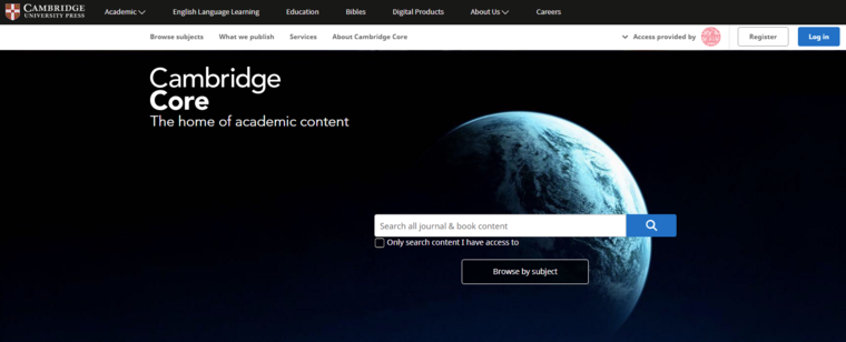 cambridge core homepage