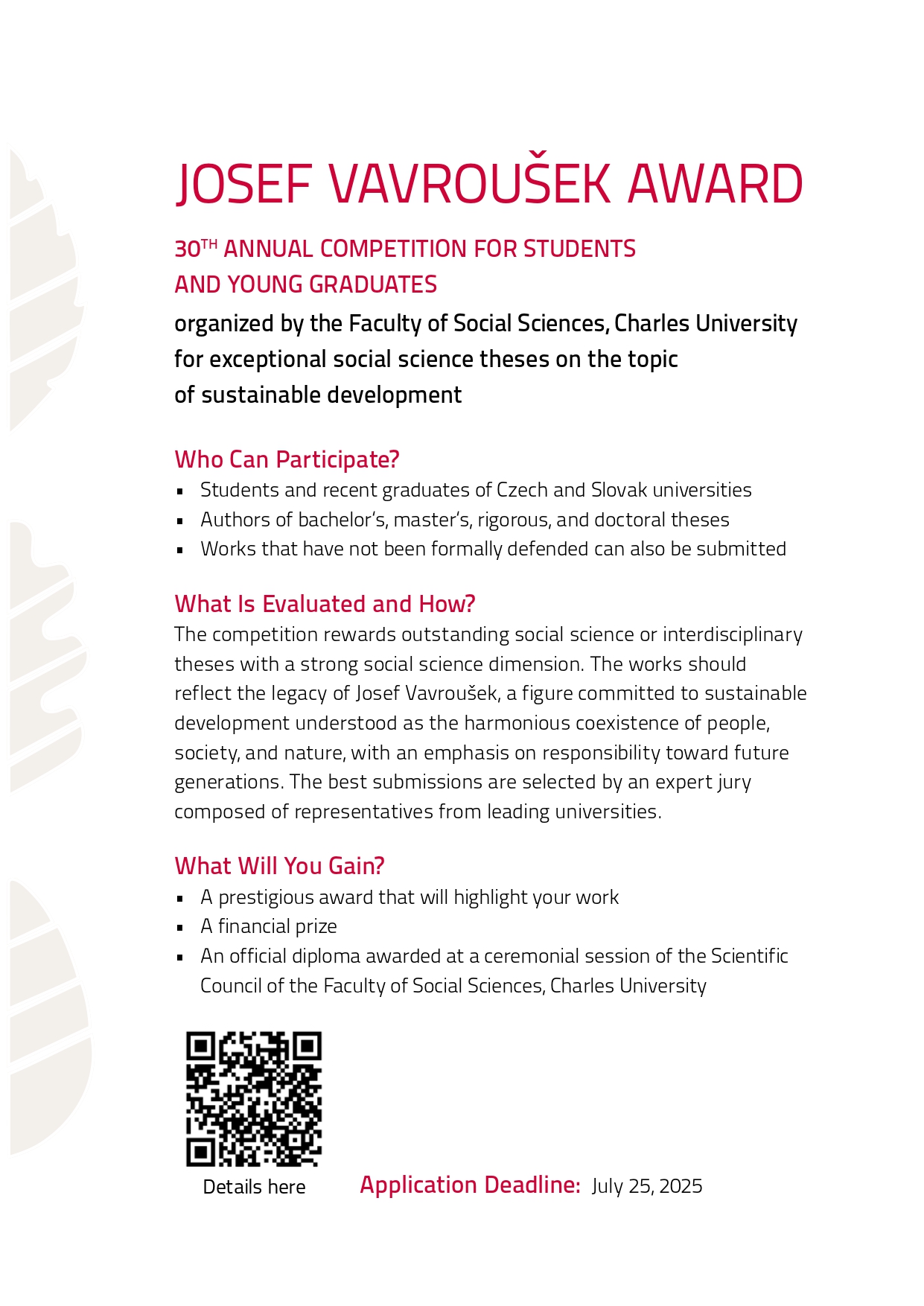 Josef Vavroušek award