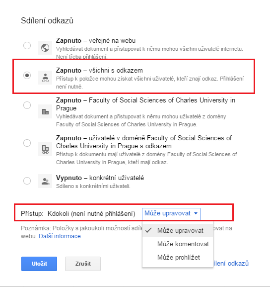 Sdílení souborů